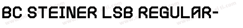 BC Steiner LSB Regular字体转换